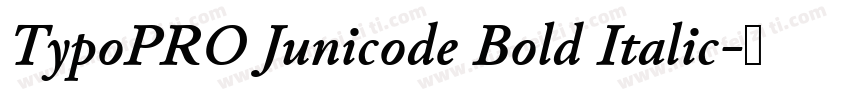 TypoPRO Junicode Bold Italic字体转换